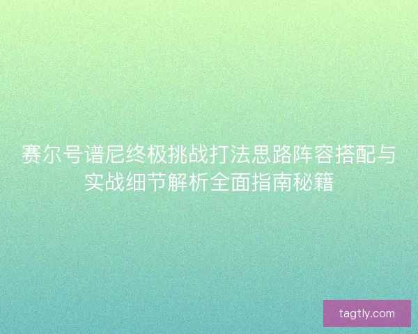 赛尔号谱尼终极挑战打法思路阵容搭配与实战细节解析全面指南秘籍