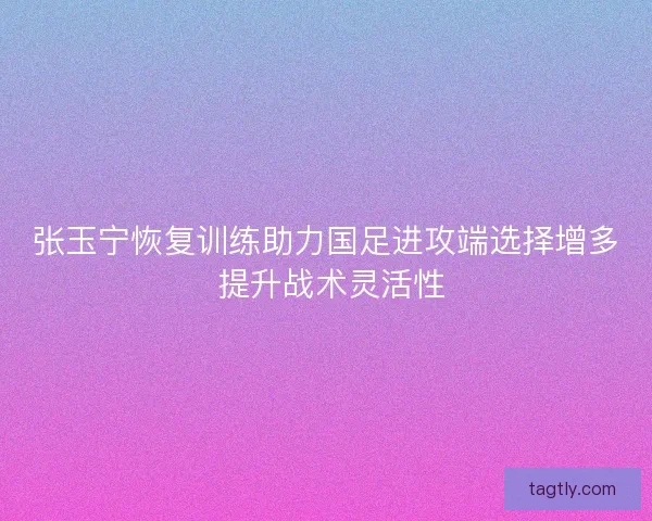 张玉宁恢复训练助力国足进攻端选择增多 提升战术灵活性