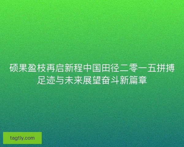 硕果盈枝再启新程中国田径二零一五拼搏足迹与未来展望奋斗新篇章 硕果盈枝再启新程中国田径二零一五拼搏足迹与未来展望奋斗新篇章